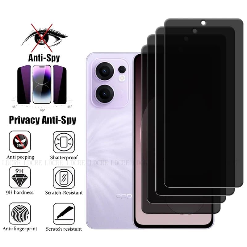 4 шт. для Reno 13F стекло OPPO Reno 13F Reno13F Защитная пленка для экрана 9H HD телефона Защитное антишпионское закаленное стекло Reno 13F