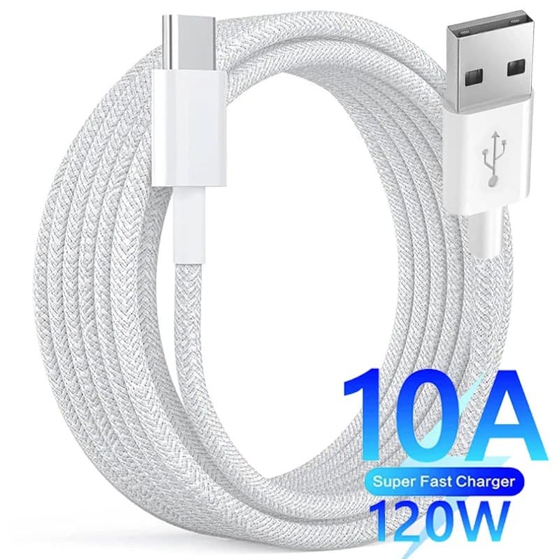 Универсальное быстрое зарядное устройство PD USB A до Type C, 120 Вт, кабель для быстрой зарядки для iPhone 16 15 Pro Max iPad Macbook, шнур передачи данных